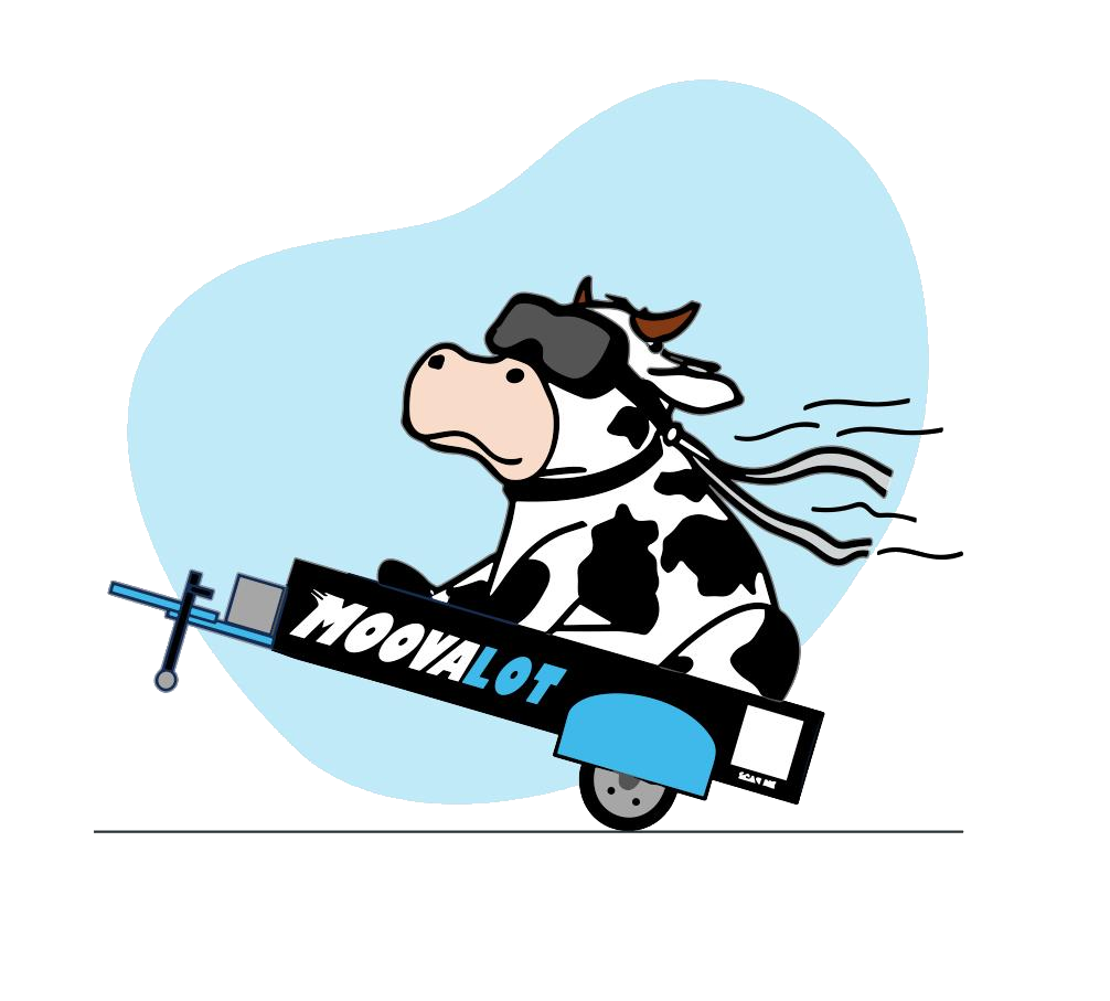 Moovalot mascot on trailer